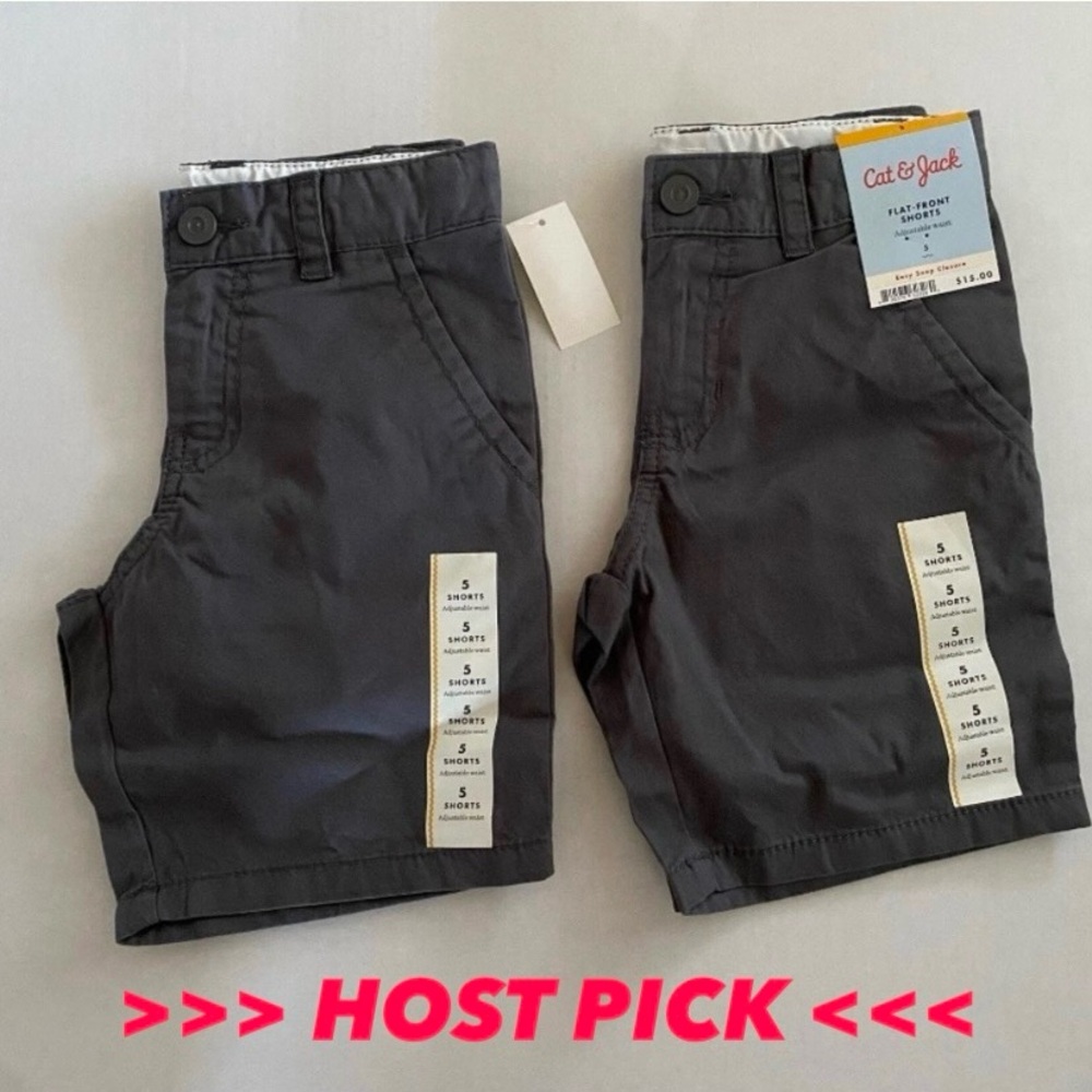 Cat and Jack Shorts Set Of 2 Adjustable Waist Easy Snap Closure HOST PICK - Picture 2 of 9